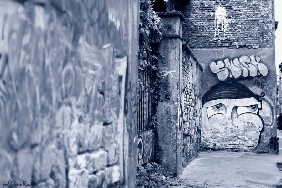 Blue Photo - Street Art.